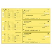 Hourly/Salary Payroll Check - Yellow