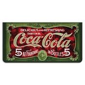 Coca-Cola Retro Signs Leather Cover