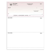 Laser Voucher, Check on Top - Burgundy Safety