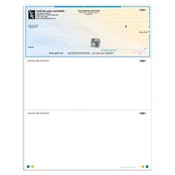 High Security Laser Voucher Check on Top - Blue Safety