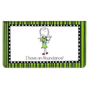 Paper People Green Checkbook Cover (1 Character)