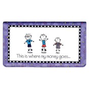 Paper People Purple Checkbook Cover (Up to 5 Characters)