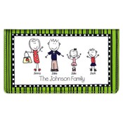 Paper People Green Checkbook Cover (Up to 5 Characters)