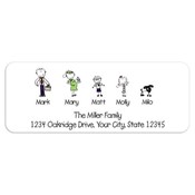 Paper People Address Labels (Up to 5 Characters)