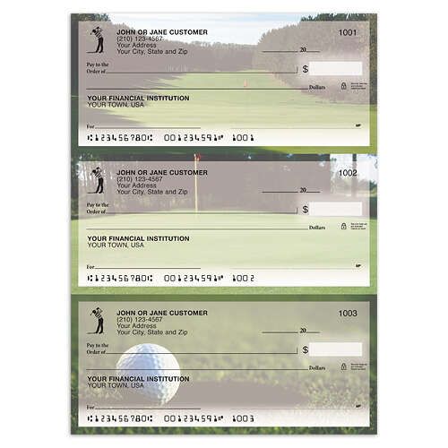 3-To-A-Page, Desk Register Checks - Golf