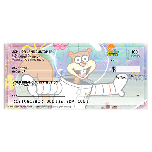 Diaper Store Spongebob Personal Checks