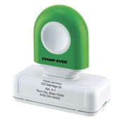 Green Handle 5 line Pre-Inked Stamp