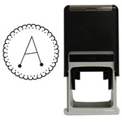 Icing Single Monogram Round Stamp