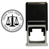Justice Round Stamp