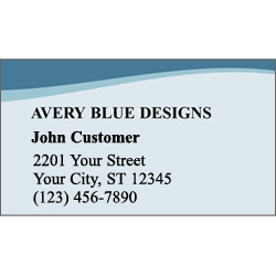 Avery Blue Business Cards