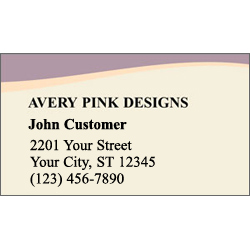 Avery Pink Business Cards
