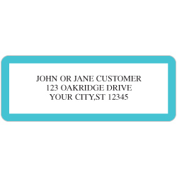 Aqua Border Sheet Labels