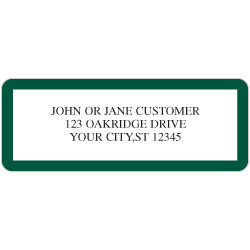 Dark Green Border Sheet Labels