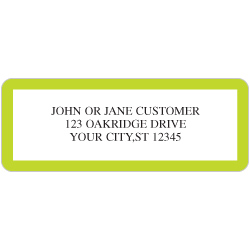 Lime Green Border Sheet Labels