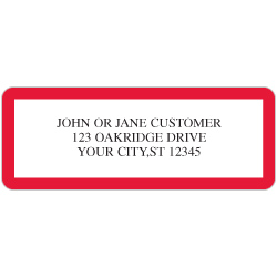 Red Border Sheet Labels