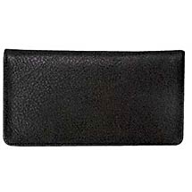 Black Leather Checkbook Cover