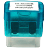 Blue Self-Inking 3-Line Stamp
