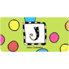 Polka Dot Monogram Lime Cover