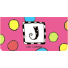Polka Dot Monogram Pink Cover