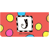 Polka Dot Monogram Red Cover