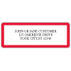 Red Border Sheet Labels