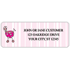 Pink Carriage Sheet Labels