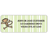 Monkey Stripe Sheet Labels