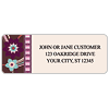 Brown Carnation Address Labels