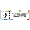Polka Dotted Monogram Sheet Labels