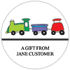 Choo Choo Round Labels
