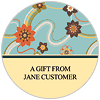 Blue Carnation Round Labels