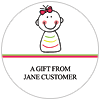 Happy Girl Round Labels