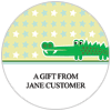 Dina Crocodile Round Labels