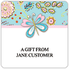 Blue Butterfly Gift Labels