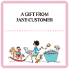 Mom E-mailing Square Label
