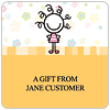 Curly Top Stripes Gift Labels 