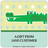Dina Crocodile Square Label