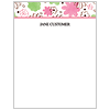 Green & Pink Flowers Memo Pads