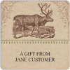 Classic Reindeer Square Gift Labels