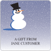 Snowman Square Gift Labels