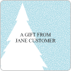 Falling Snow Square Gift Labels