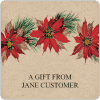 Poinsettia Square Gift Labels