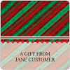 Horizontal Stripes Square Gift Labels