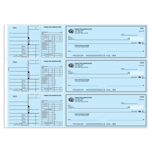 General/Hourly Payroll Check - Blue