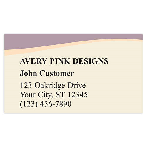 Avery Pink Business Cards