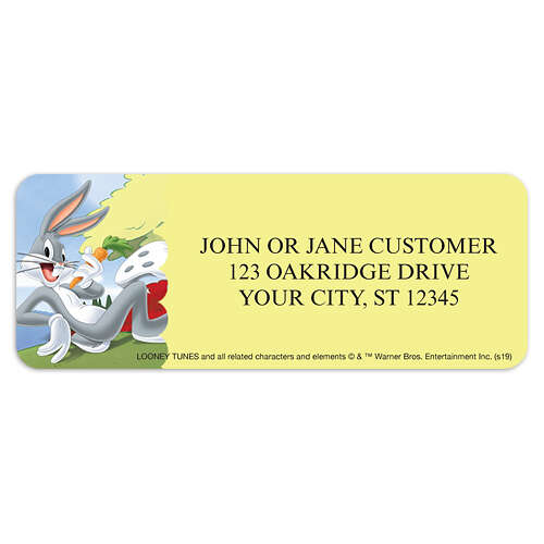 30 Looney Tunes Character Personalized Address Labels 
