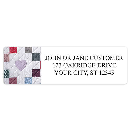 Quilts Sheet Labels