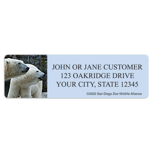 San Diego Zoo Polar Bear Address Labels | Walmart Checks
