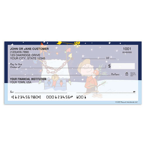 Charlie Brown Leather Cover Duplicate Checks